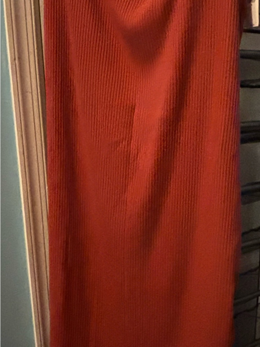 Old Navy Ribbed Maxi Skirt - Rust Red
